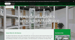 Desktop Screenshot of medicalparkhannover.de