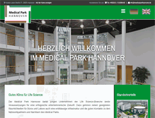 Tablet Screenshot of medicalparkhannover.de